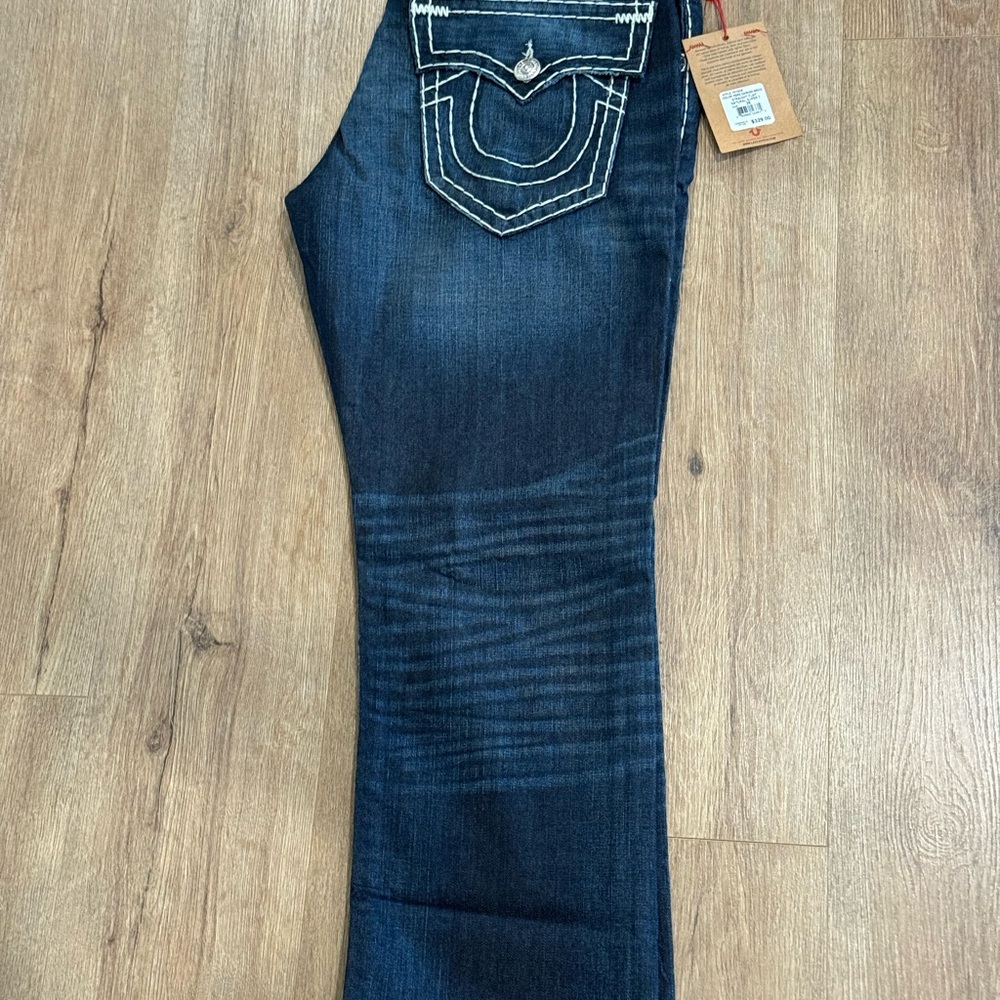 True Religion Men's Dark Blue Straight Jeans